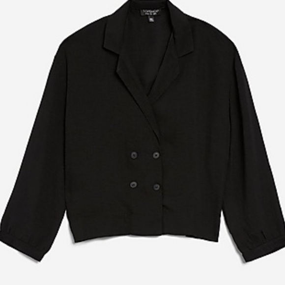 Topshop Tops - Topshop Button Down Blazer Blouse